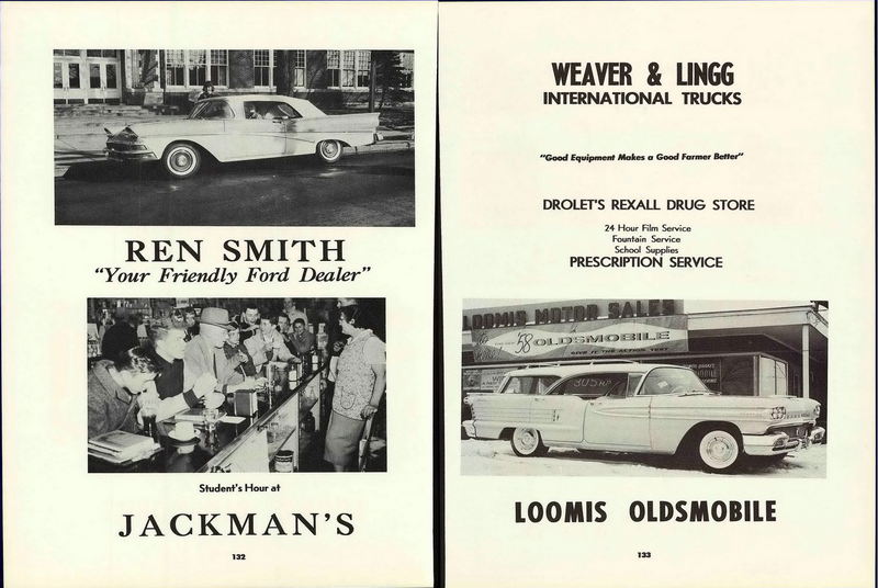 Sturgis Auto Dealers - Sturgis High School - Sturgensian Yearbook Class Of 1958